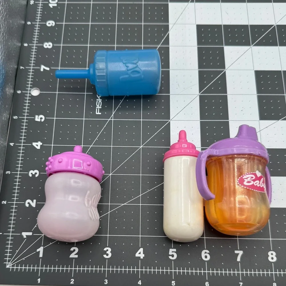 Baby Alive Gi-Go Toys Doll Bottles Sippy Cup Multicolor 4 Piece Set Replacements